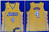 Lakers 4 Alex Caruso Yellow 2019-2020 Nike City Edition Swingman Jersey,baseball caps,new era cap wholesale,wholesale hats